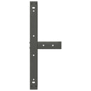 sofabordsben T-formet 2 stk. antracit 60x25x(30-31) cm stål