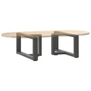 sofabordsben T-formet 2 stk. antracit 60x25x(30-31) cm stål