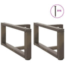 sofabordsben T-formet 2 stk. sort 60x25x(30-31) cm stål