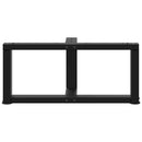 sofabordsben T-formet 2 stk. sort 70x25x(30-31) cm stål