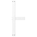 sofabordsben T-formet 2 stk. hvid 70x25x(30-31) cm stål