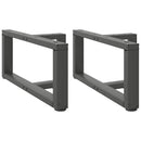 sofabordsben T-formet 2 stk. antracit 70x25x(30-31) cm stål