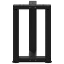 sofabordsben T-formet 2 stk. sort 28x25x(42-43) cm stål