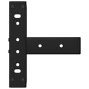 sofabordsben T-formet 2 stk. sort 28x25x(42-43) cm stål