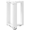 sofabordsben T-formet 2 stk. hvid 28x25x(42-43) cm stål