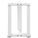 sofabordsben T-formet 2 stk. hvid 28x25x(42-43) cm stål