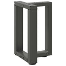 sofabordsben T-formet 2 stk. antracit 28x25x(42-43) cm stål
