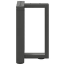 sofabordsben T-formet 2 stk. antracit 28x25x(42-43) cm stål