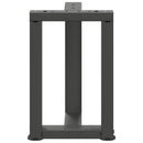 sofabordsben T-formet 2 stk. antracit 28x25x(42-43) cm stål