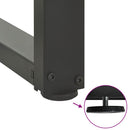 sofabordsben T-formet 2 stk. antracit 28x25x(42-43) cm stål