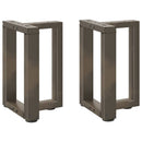 sofabordsben T-formet 2 stk. sort 28x25x(42-43) cm stål