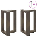 sofabordsben T-formet 2 stk. sort 28x25x(42-43) cm stål