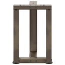 sofabordsben T-formet 2 stk. sort 28x25x(42-43) cm stål