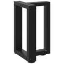 sofabordsben T-formet 2 stk. sort 38x25x(42-43) cm stål
