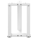 sofabordsben T-formet 2 stk. hvid 38x25x(42-43) cm stål