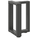 sofabordsben T-formet 2 stk. antracit 38x25x(42-43) cm stål