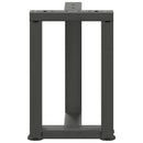 sofabordsben T-formet 2 stk. antracit 38x25x(42-43) cm stål