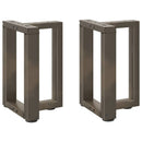 sofabordsben T-formet 2 stk. sort 38x25x(42-43) cm stål