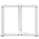 sofabordsben T-formet 2 stk. hvid 50x25x(42-43) cm stål