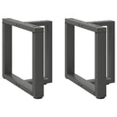 sofabordsben T-formet 2 stk. antracit 50x25x(42-43) cm stål