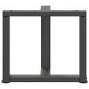 sofabordsben T-formet 2 stk. antracit 50x25x(42-43) cm stål