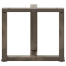 sofabordsben T-formet 2 stk. sort 50x25x(42-43) cm stål