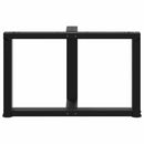 sofabordsben T-formet 2 stk. sort 60x25x(42-43) cm stål