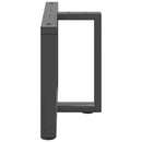 sofabordsben T-formet 2 stk. antracit 60x25x(42-43) cm stål