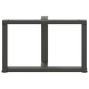 sofabordsben T-formet 2 stk. antracit 60x25x(42-43) cm stål