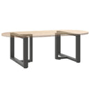 sofabordsben T-formet 2 stk. antracit 60x25x(42-43) cm stål