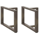sofabordsben T-formet 2 stk. sort 60x25x(42-43) cm stål