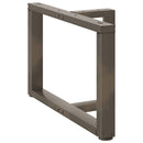 sofabordsben T-formet 2 stk. sort 60x25x(42-43) cm stål