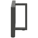 sofabordsben T-formet 2 stk. antracit 70x25x(42-43) cm stål