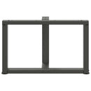 sofabordsben T-formet 2 stk. antracit 70x25x(42-43) cm stål