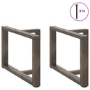 sofabordsben T-formet 2 stk. sort 70x25x(42-43) cm stål