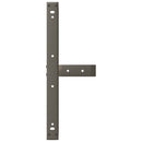 sofabordsben T-formet 2 stk. sort 70x25x(42-43) cm stål
