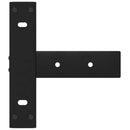 konsolbordben T-formet 2 stk. sort 25x28x(72-73) cm stål