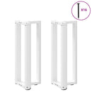 konsolbordben T-formet 2 stk. hvid 25x28x(72-73) cm stål
