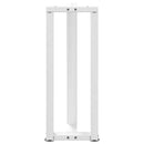konsolbordben T-formet 2 stk. hvid 25x28x(72-73) cm stål