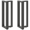 konsolbordben T-formet 2 stk. antracit 25x28x(72-73) cm stål