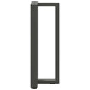 konsolbordben T-formet 2 stk. antracit 25x28x(72-73) cm stål