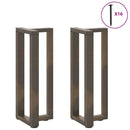 konsolbordben T-formet 2 stk. sort 25x28x(72-73) cm stål