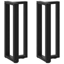 konsolbordben T-formet 2 stk. sort 38x25x(72-73) cm stål