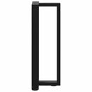 konsolbordben T-formet 2 stk. sort 38x25x(72-73) cm stål