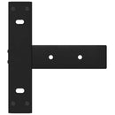 konsolbordben T-formet 2 stk. sort 38x25x(72-73) cm stål