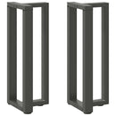 konsolbordben T-formet 2 stk. antracit 38x25x(72-73) cm stål