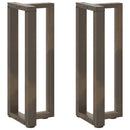 konsolbordben T-formet 2 stk. sort 38x25x(72-73) cm stål