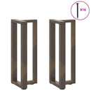 konsolbordben T-formet 2 stk. sort 38x25x(72-73) cm stål