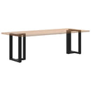 spisebordsben T-formet 2 stk. sort 50x35x(72-73) cm stål