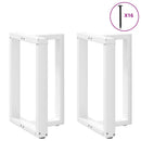 spisebordsben T-formet 2 stk. hvid 50x35x(72-73) cm stål